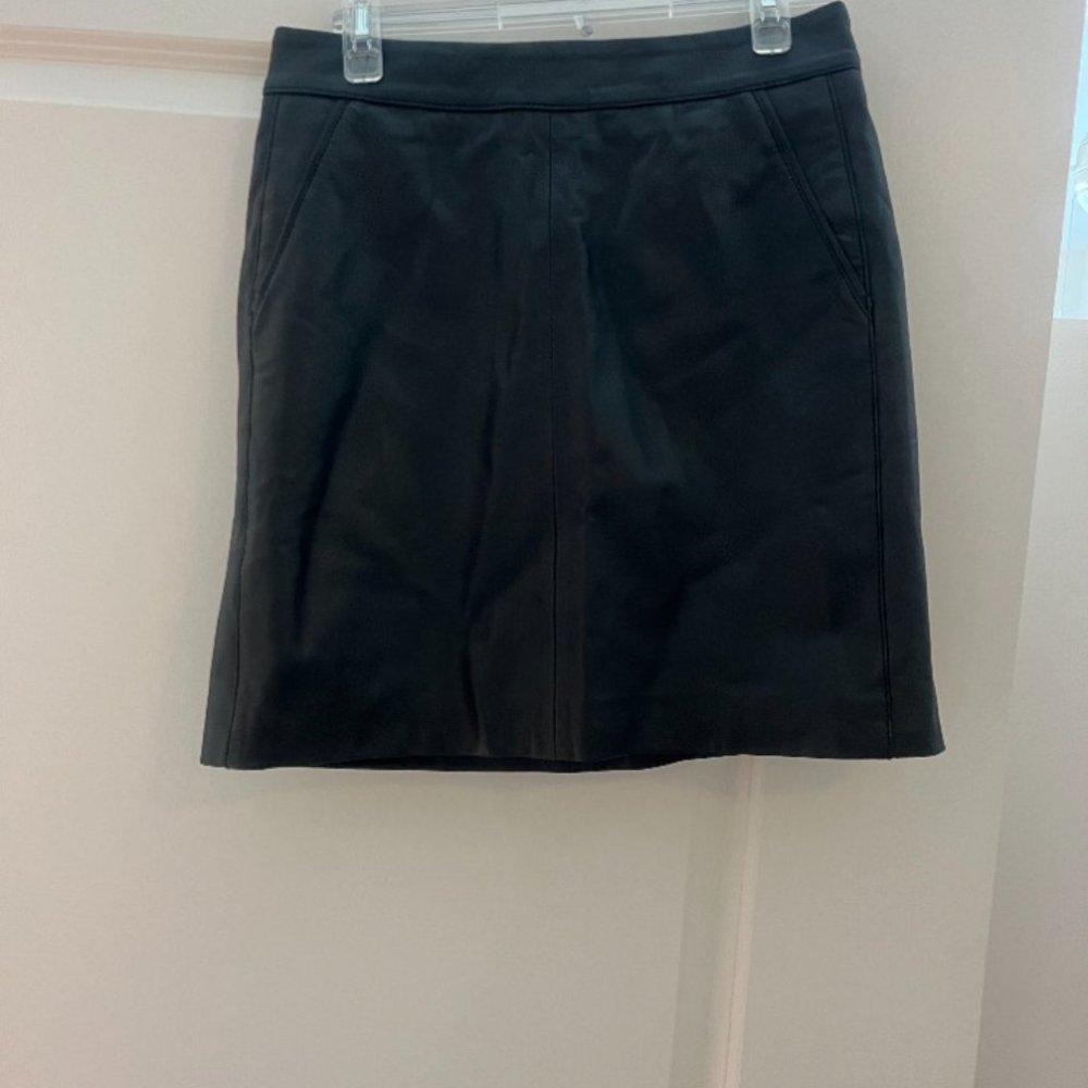 Serge Pariente Leather Skirt, Size 4